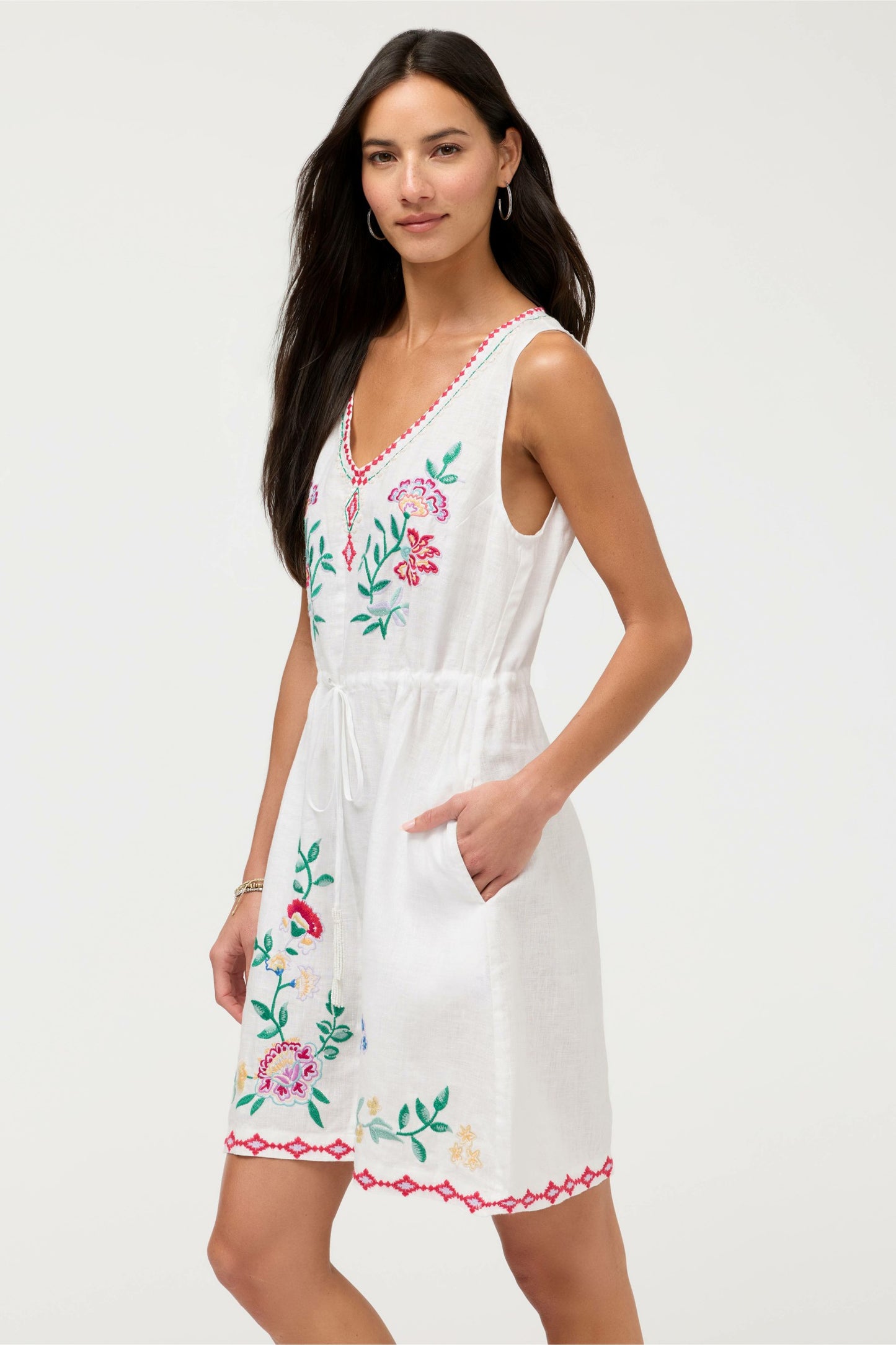 Johnny Was DRAWSTRING TANK DRESS