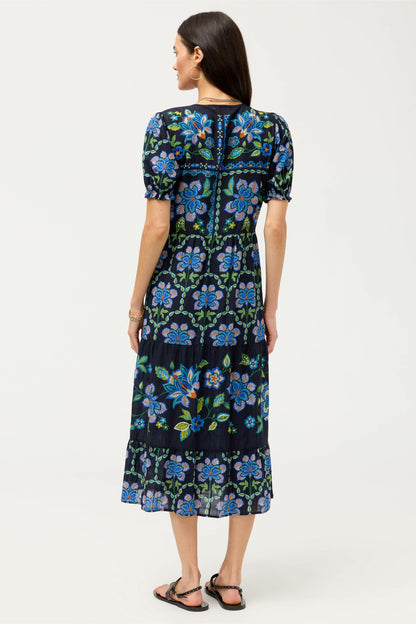 Johnny Was SHORT SLEEVE TIERED DRESS