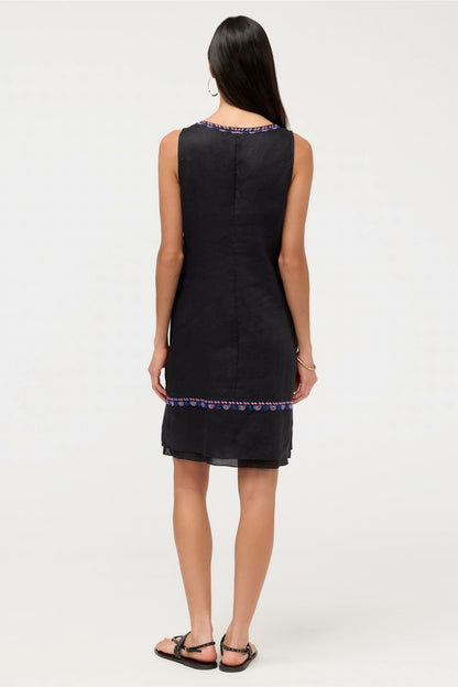 Johnny Was LINEN MIXED MEDIA TANK DRESS