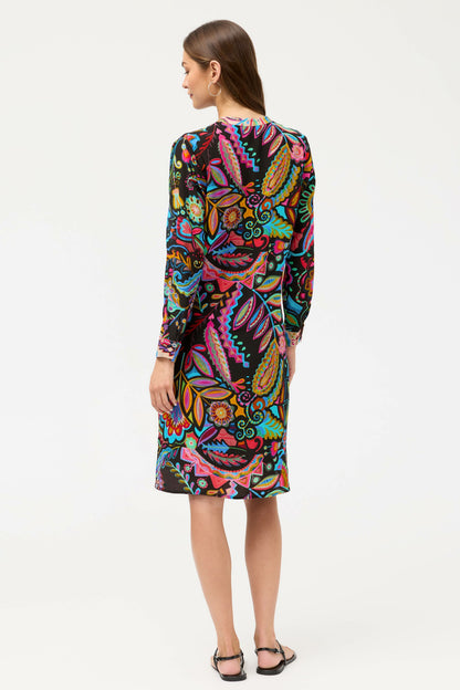 Johnny Was MANDARIN COLLAR SHIRT DRESS