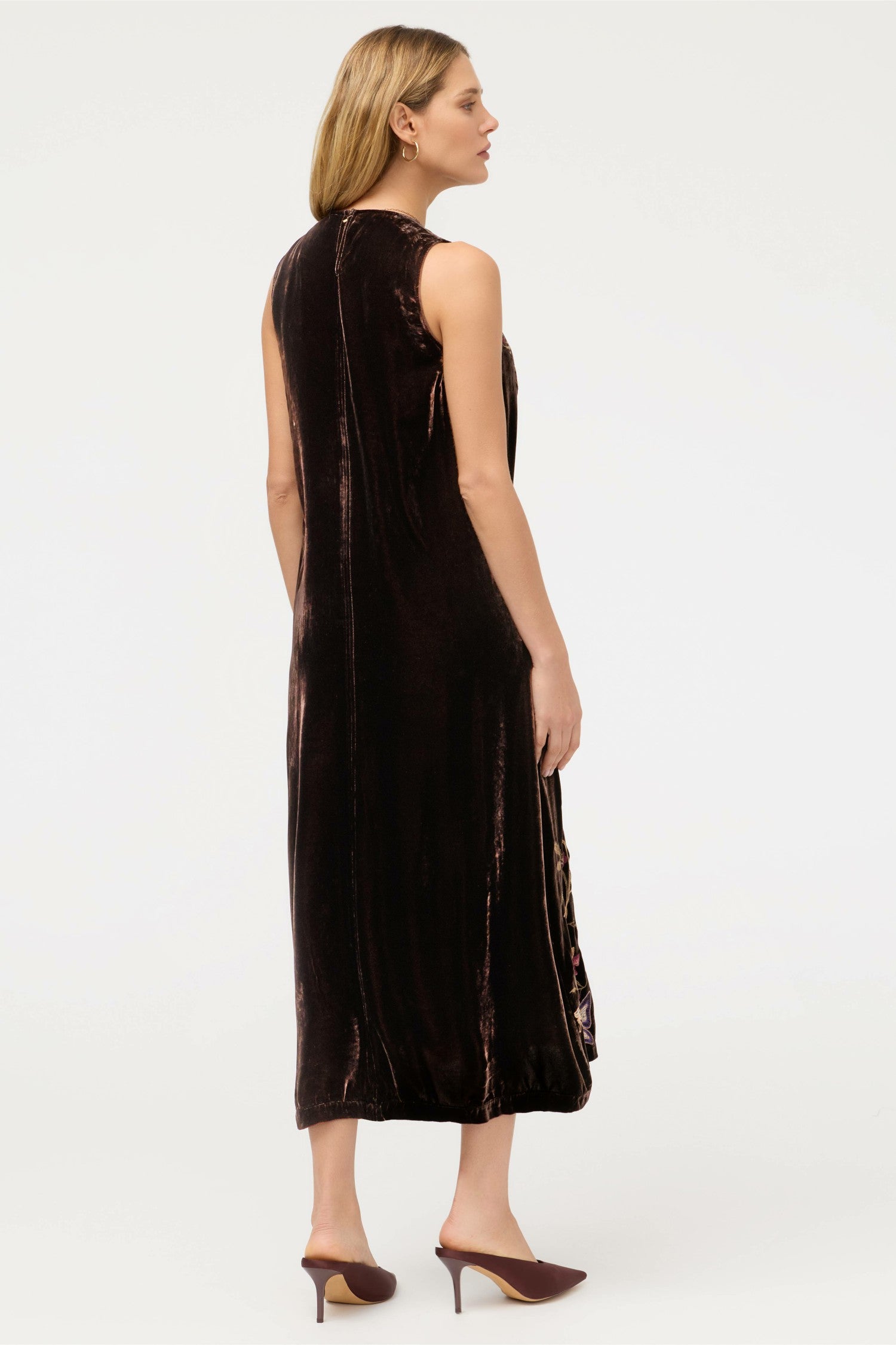 Johnny Was VELVET V-NECK TANK DRESS