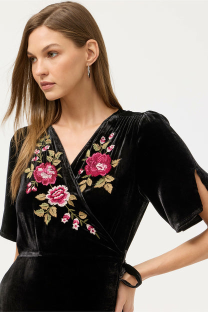 Johnny Was MEHDI VELVET WRAP DRESS
