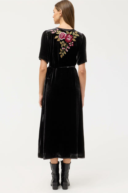 Johnny Was MEHDI VELVET WRAP DRESS