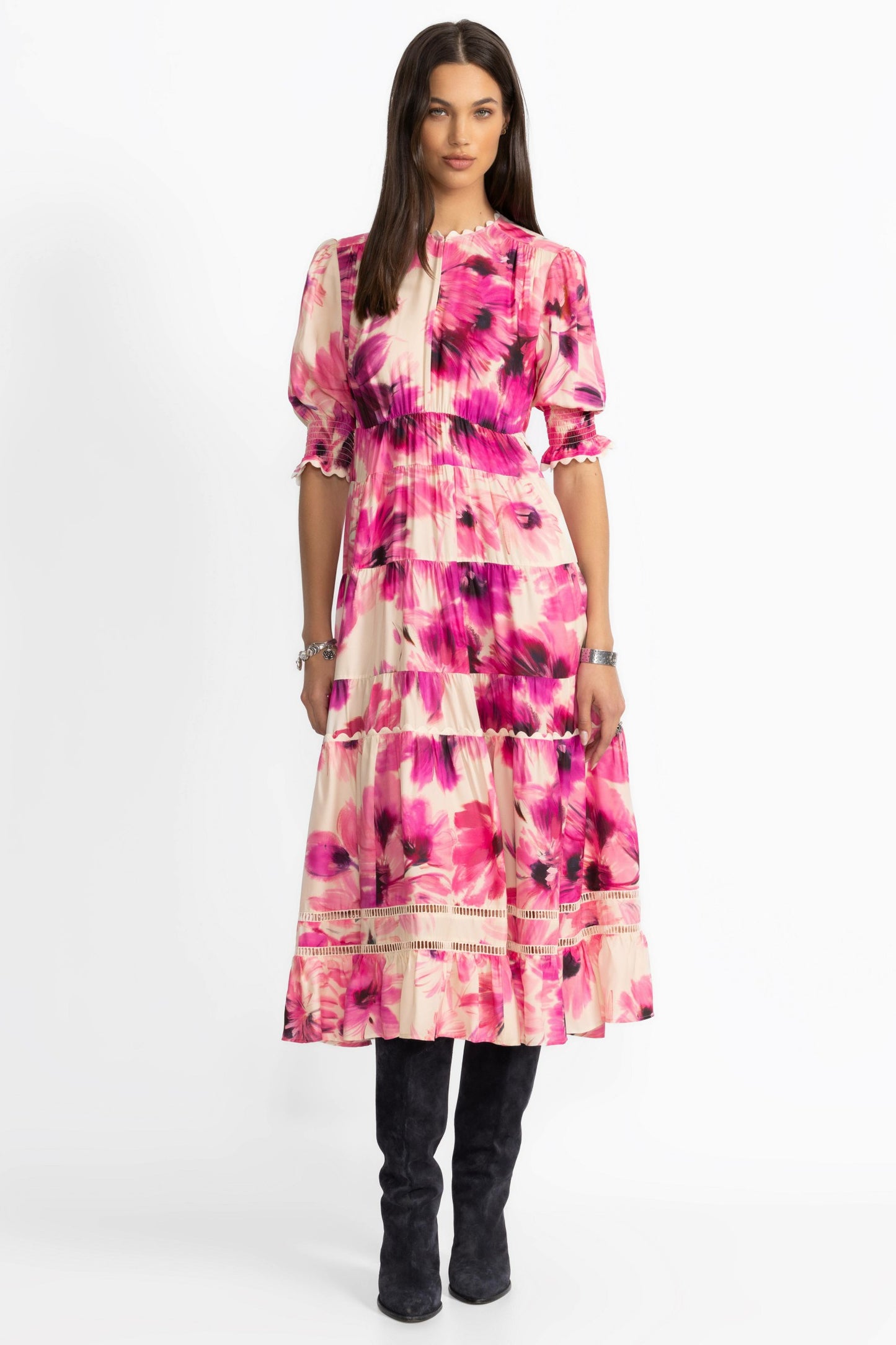 Johnny Was DAPHNE TEA LENGTH DRESS