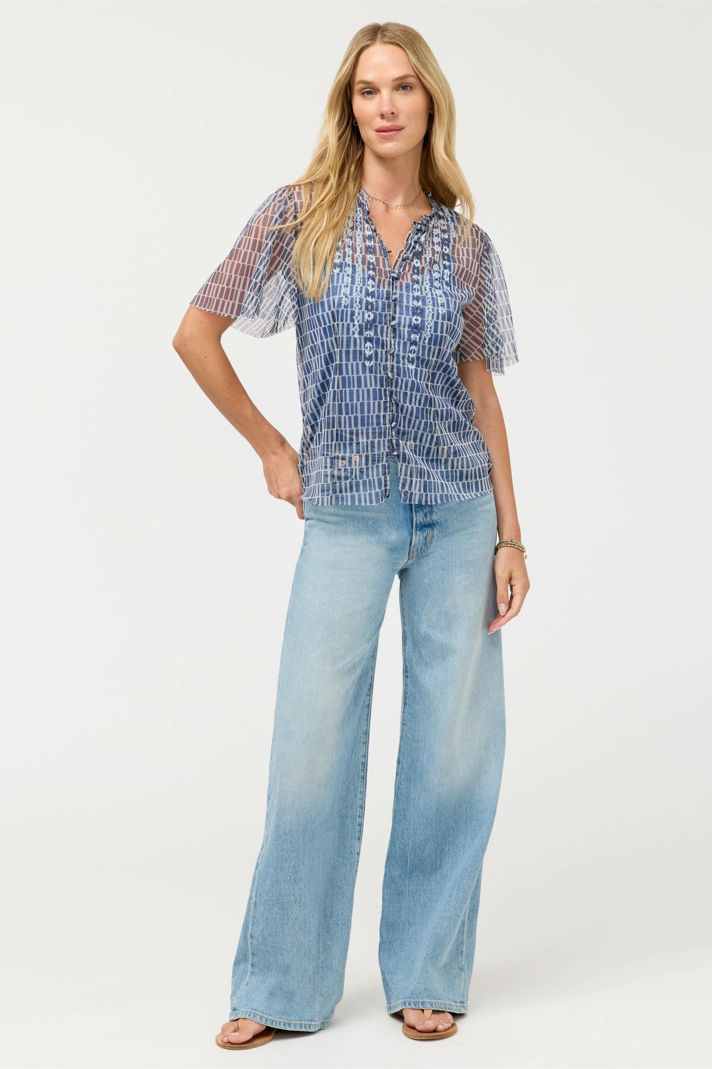 Johnny Was LEANDRA MESH BLOUSE