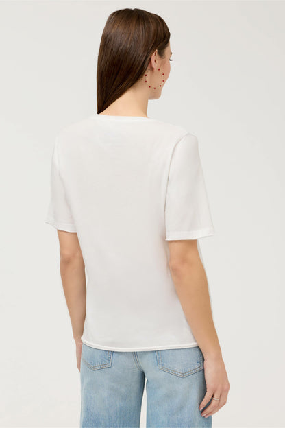 Johnny Was CELIORA RAW HEM V-NECK TEE