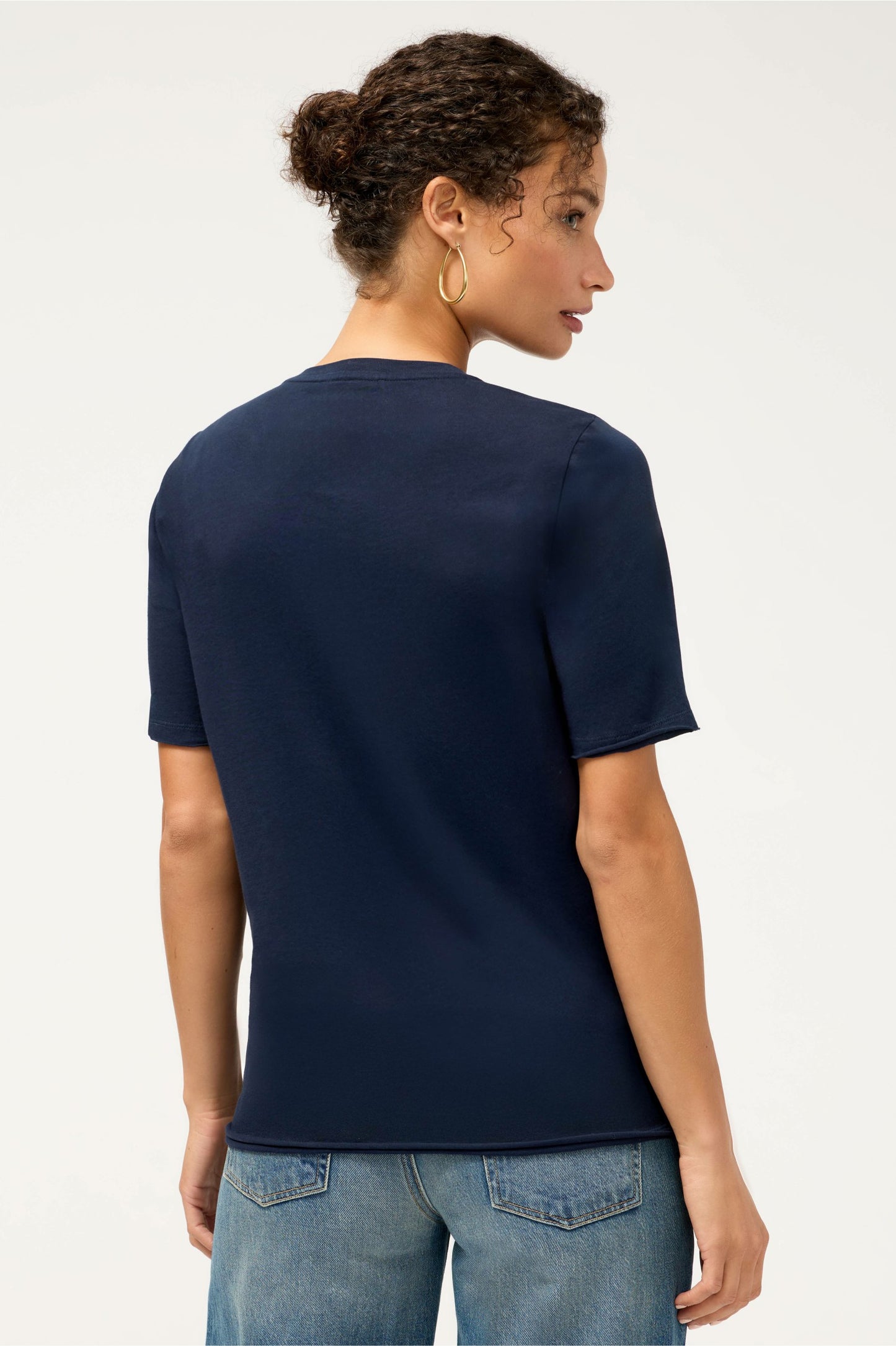 Johnny Was CELIORA RAW HEM V-NECK TEE