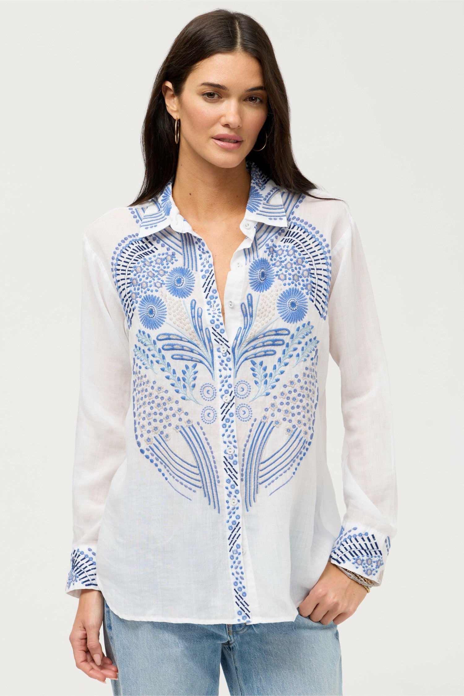 Johnny Was RELAXED BUTTON DOWN SHIRT