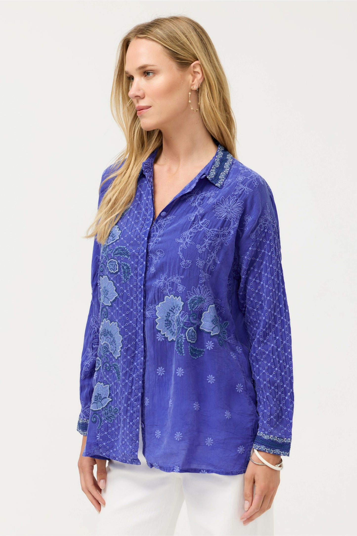 Johnny Was SLIM AUDREY BUTTON DOWN TUNIC