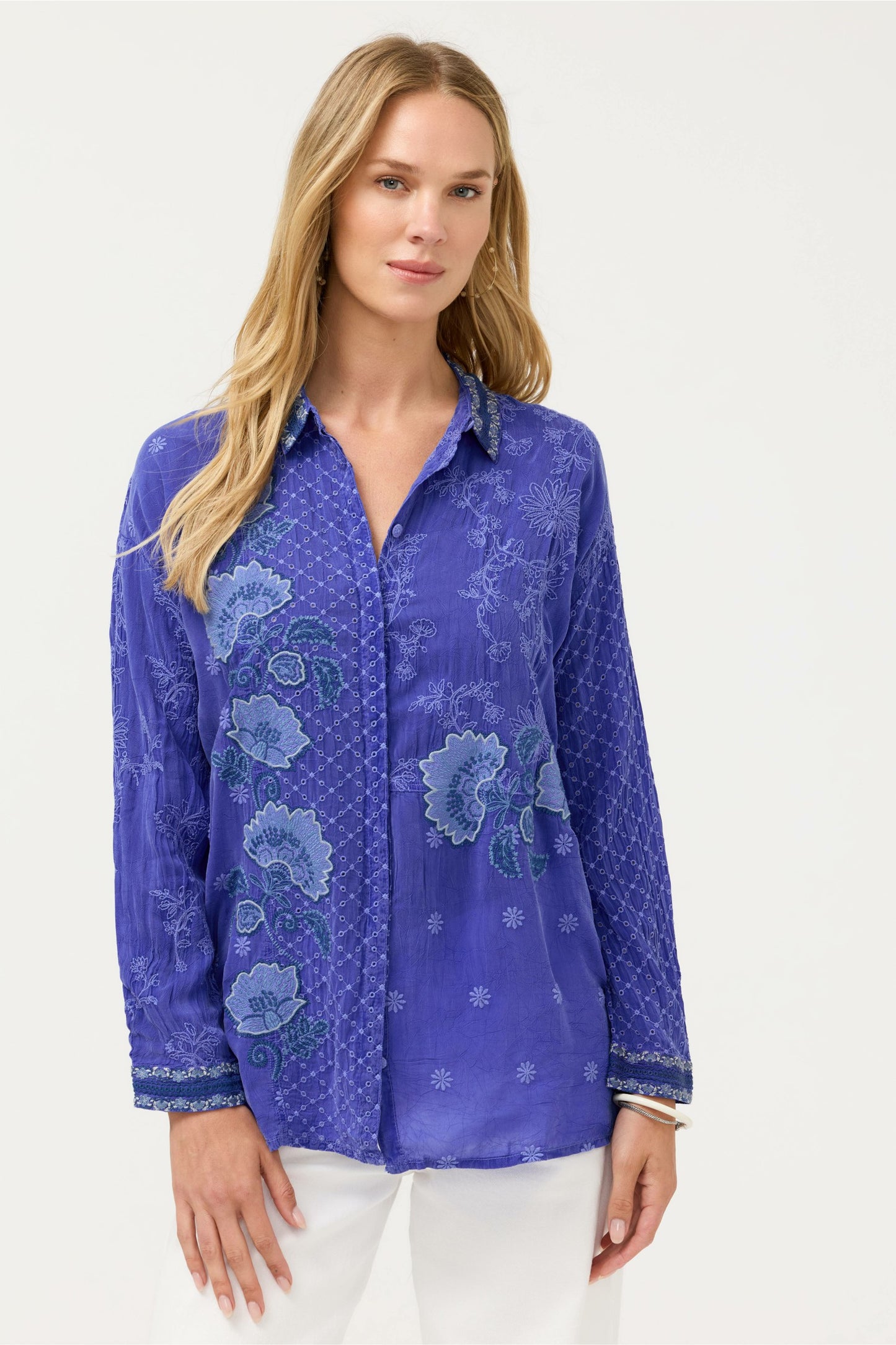 Johnny Was SLIM AUDREY BUTTON DOWN TUNIC