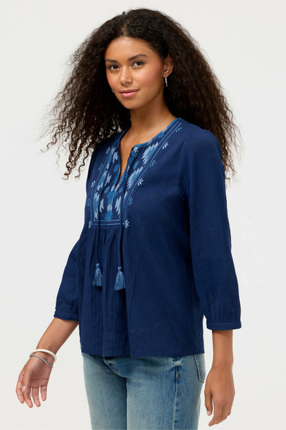 Johnny Was 3/4 SLEEVE PRAIRIE BLOUSE
