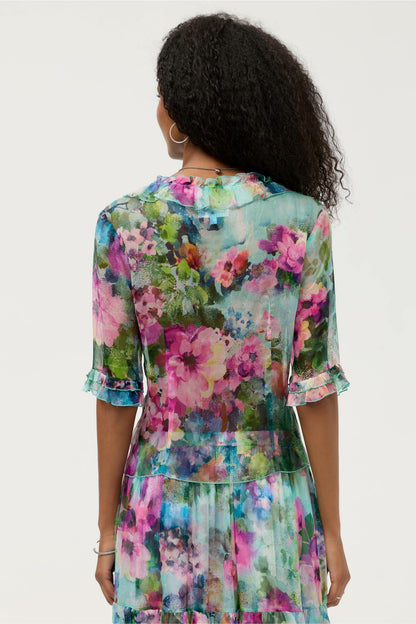 Johnny Was LORELEI RUFFLE BUTTON UP SHIRT