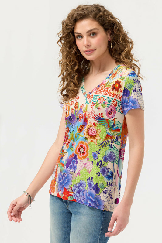 Johnny Was The Janie Favorite Short Sleeve V-Neck Tee