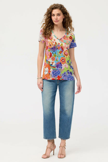 Johnny Was The Janie Favorite Short Sleeve V-Neck Tee