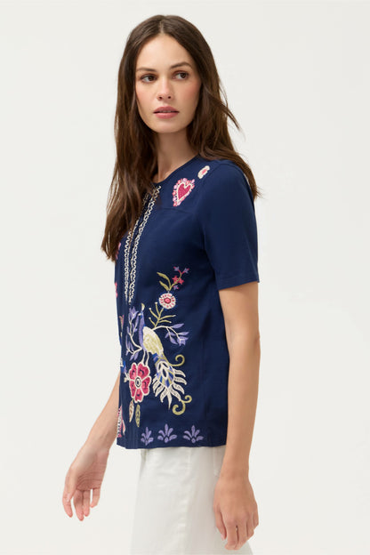 Johnny Was SHORT SLEEVE SEAMED TEE