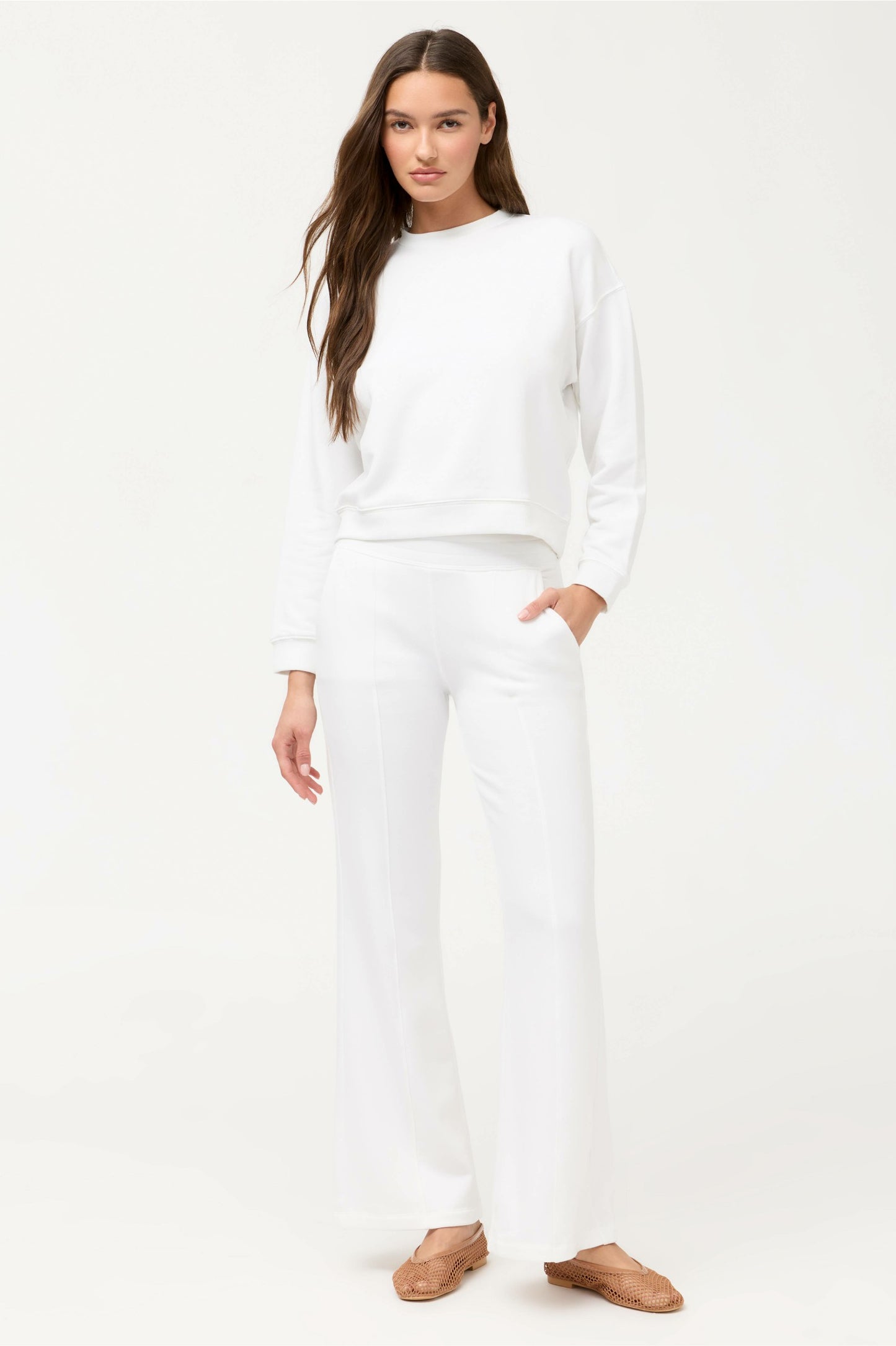 Johnny Was ESSENTIALS PINTUCK WIDE LEG PANT