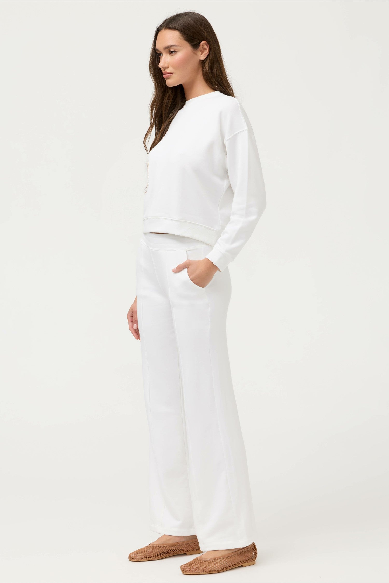 Johnny Was ESSENTIALS PINTUCK WIDE LEG PANT