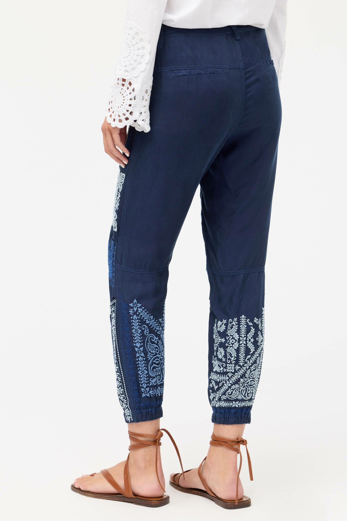 Johnny Was BANDANA EMBROIDERED PANT