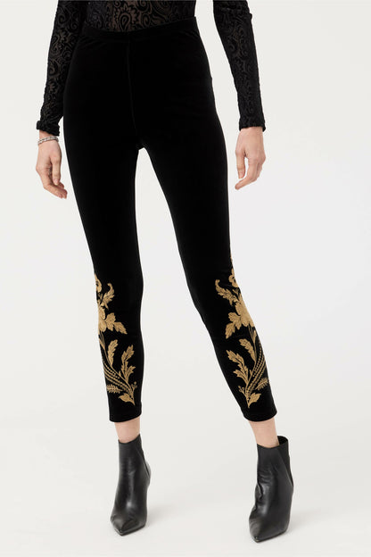 Johnny Was STRETCH VELVET LEGGING