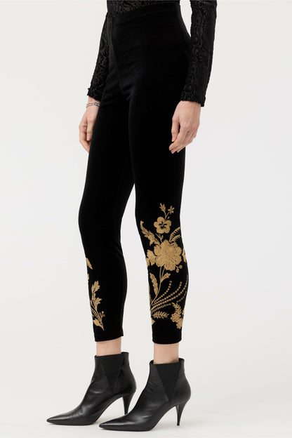 Johnny Was STRETCH VELVET LEGGING