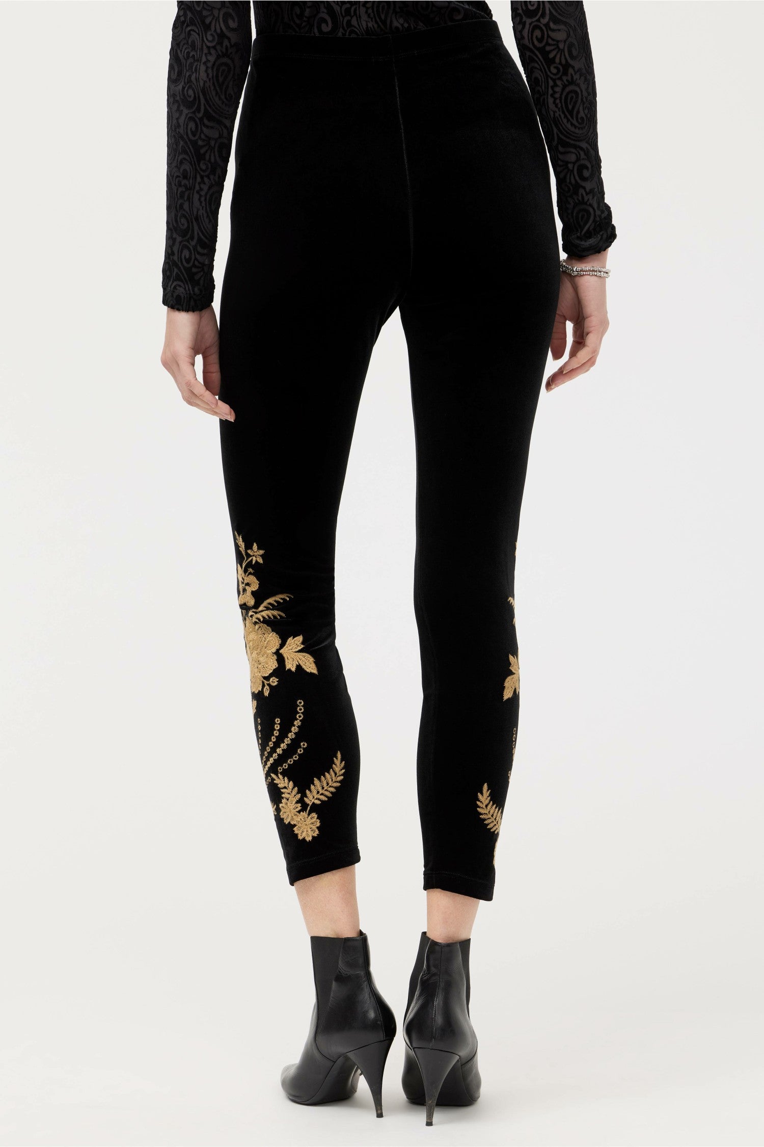 Johnny Was STRETCH VELVET LEGGING