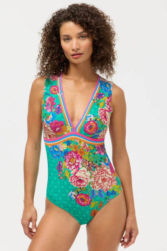 Johnny Was SWEETSPIRE SLEEVELESS V-NECK ONE PIECE