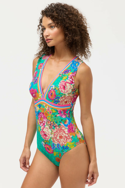 Johnny Was SWEETSPIRE SLEEVELESS V-NECK ONE PIECE