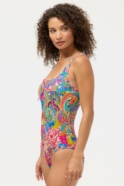 Johnny Was CRISPIRE ZIP TANK ONE PIECE