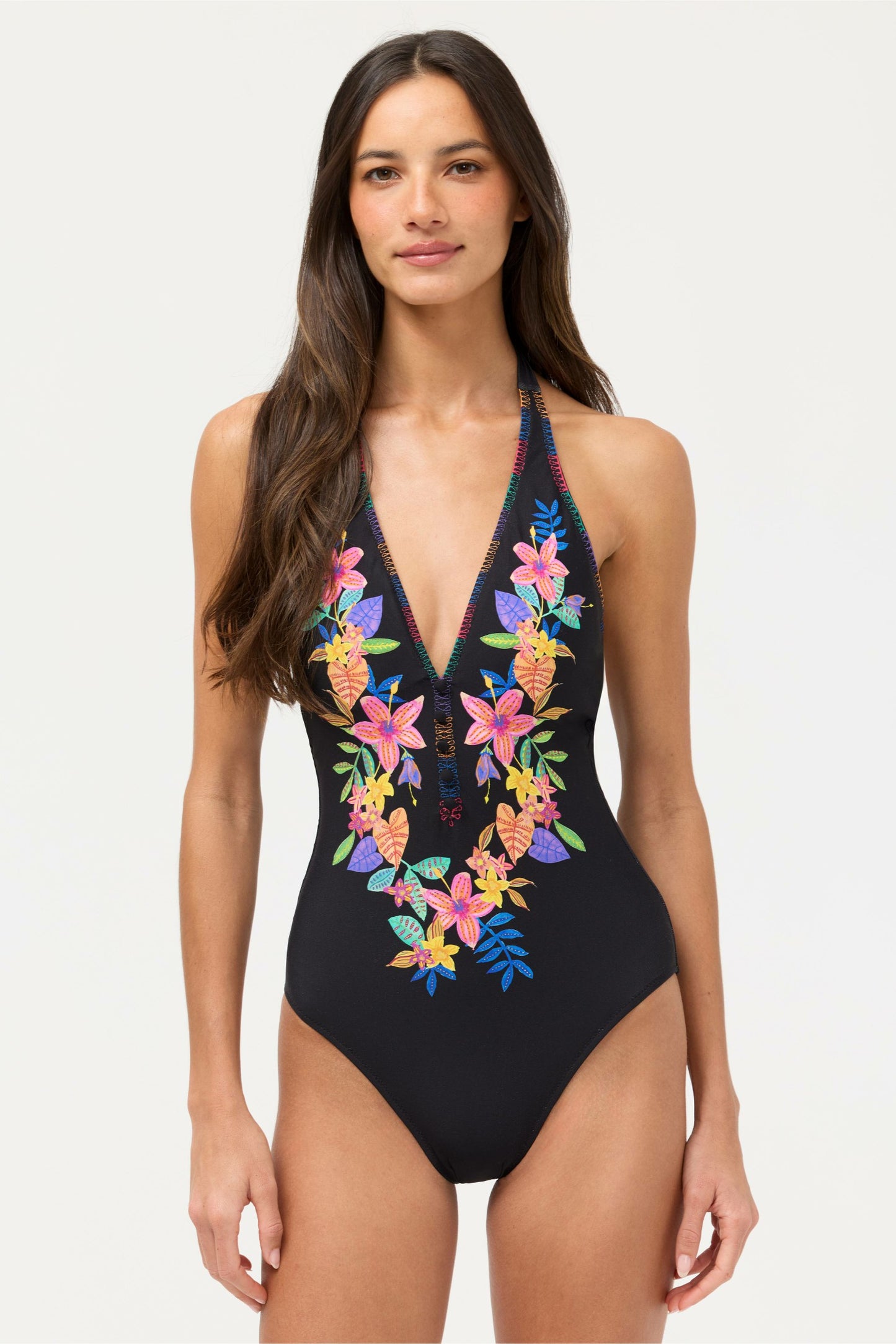 Johnny Was SCABIOSA HALTER ONE PIECE