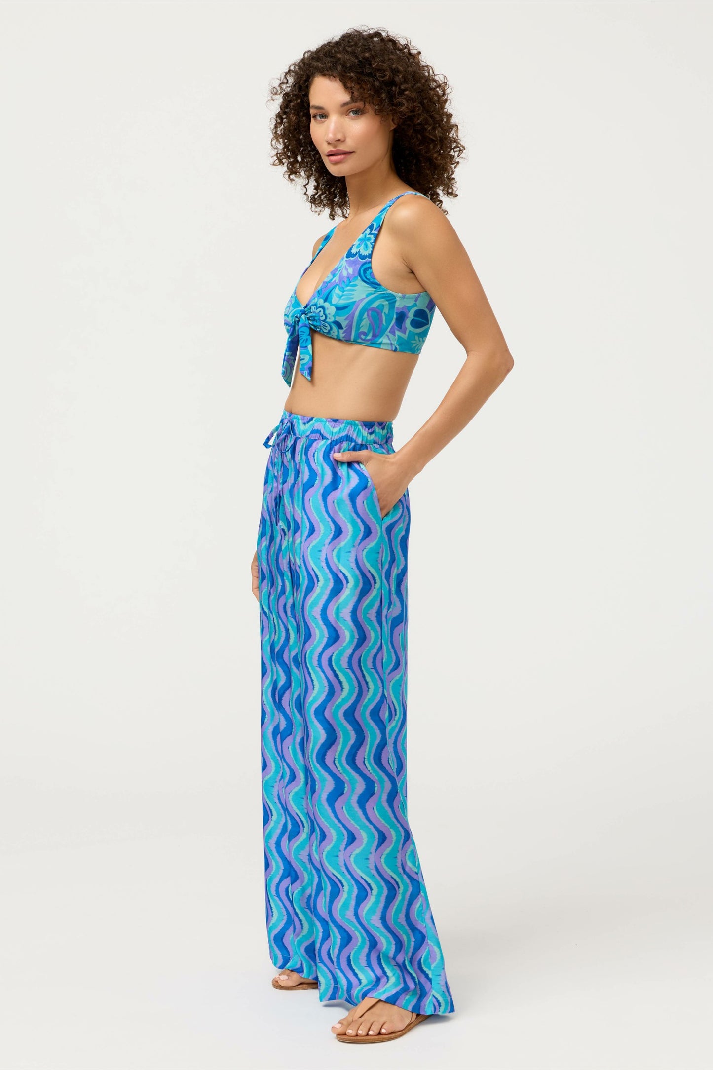 Johnny Was MULLA WAVE WIDE LEG PANT