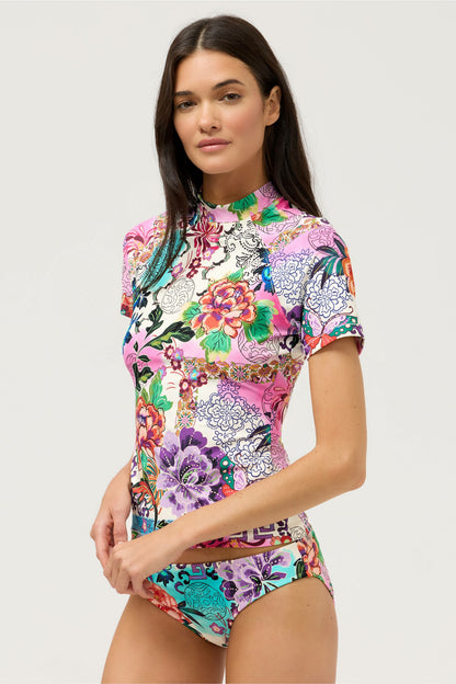 Johnny Was ROSEUM SHORT SLEEVE SURF SHIRT