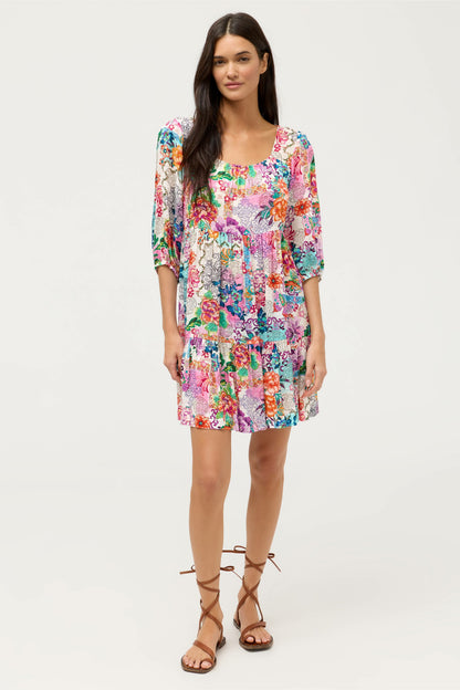 Johnny Was ROSEUM TIERED MINI DRESS