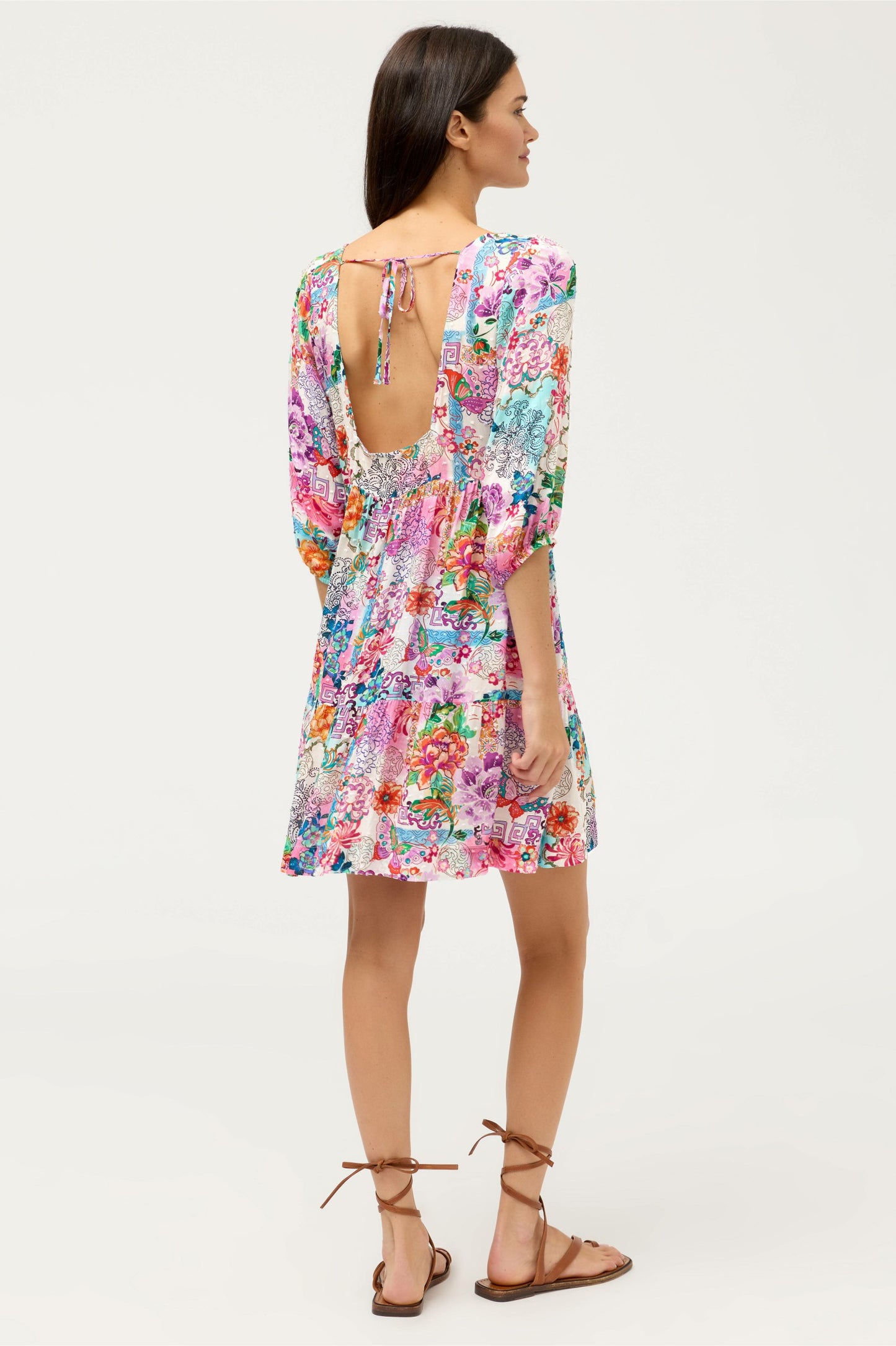 Johnny Was ROSEUM TIERED MINI DRESS