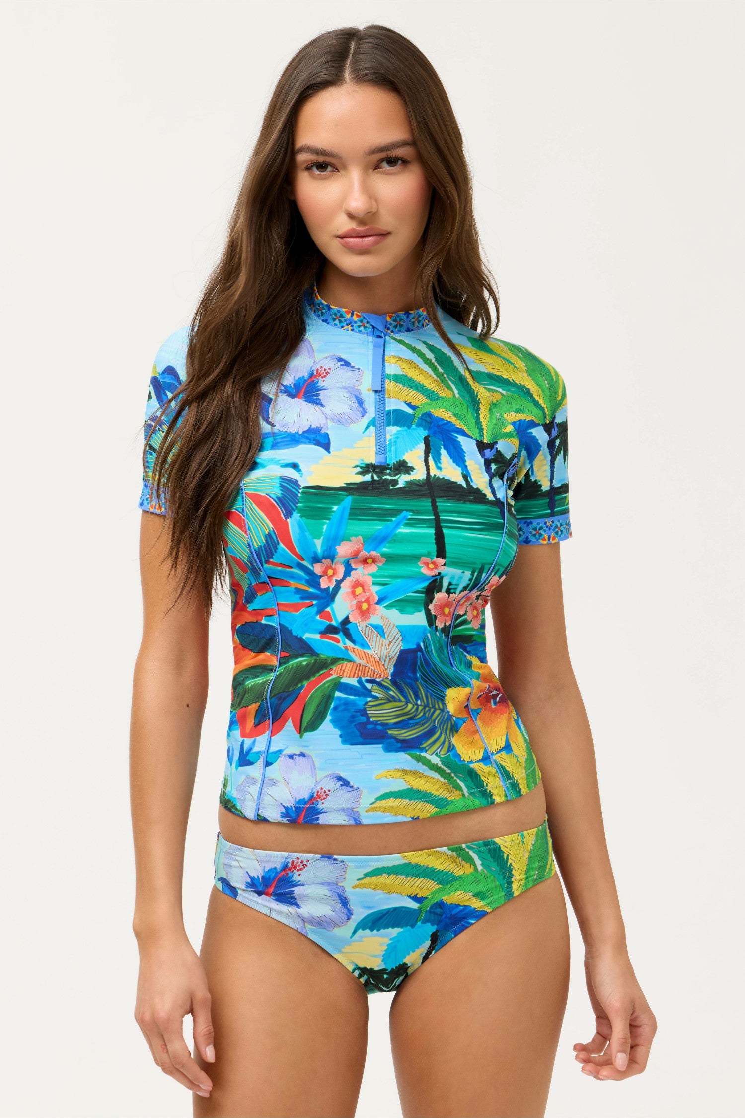 Johnny Was PARADIS SHORT SLEEVE SURF SHIRT