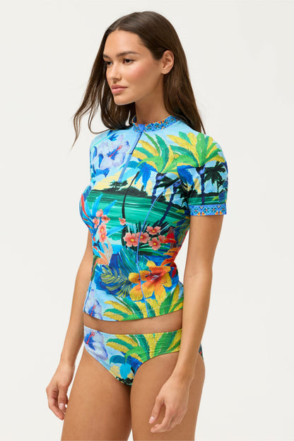 Johnny Was PARADIS SHORT SLEEVE SURF SHIRT