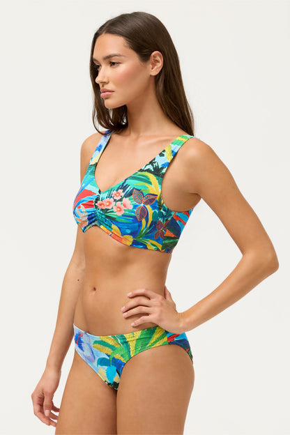 Johnny Was PARADIS RUCHED BIKINI TOP