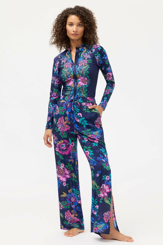 Johnny Was NAVY MELIA SPLIT PANT