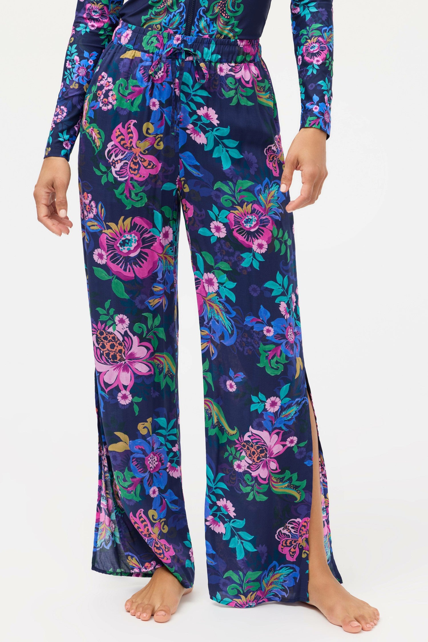 Johnny Was NAVY MELIA SPLIT PANT
