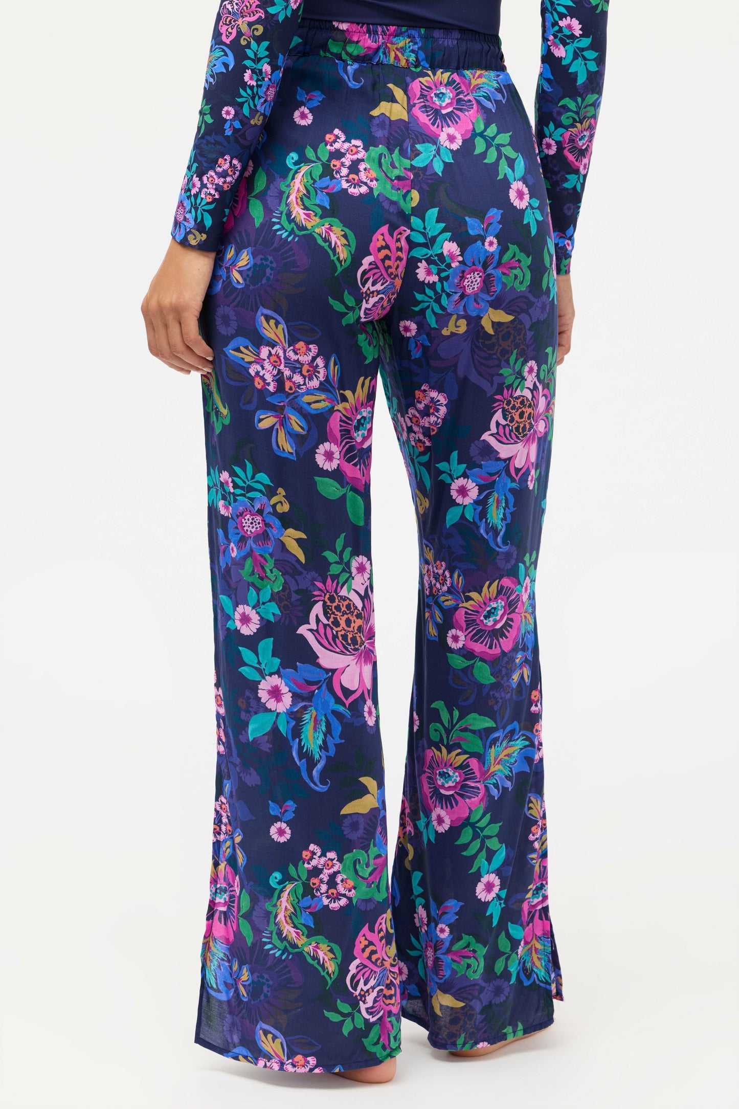 Johnny Was NAVY MELIA SPLIT PANT
