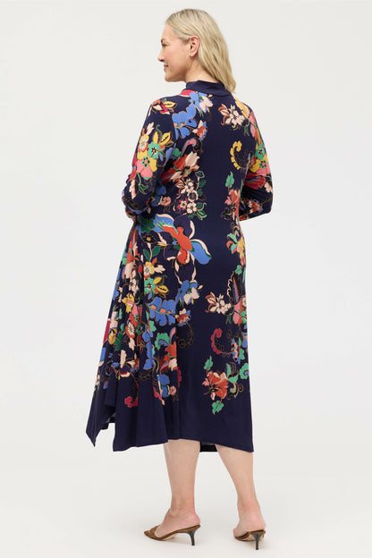 Johnny Was THE JANIE FAVORITE HANKERCHIEF HEM MOCK NECK DRESS