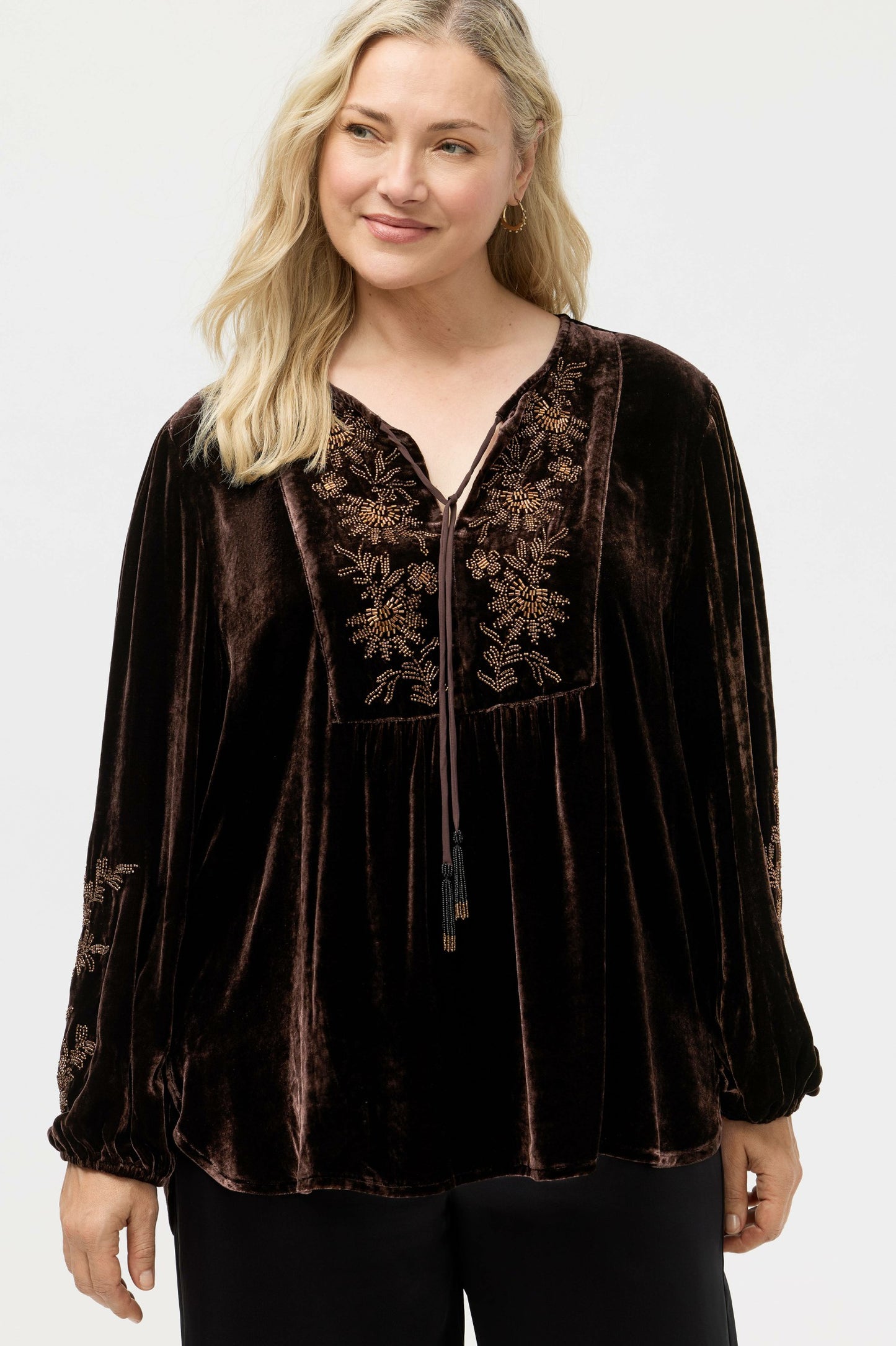 Johnny Was VELVET PRAIRIE BLOUSE