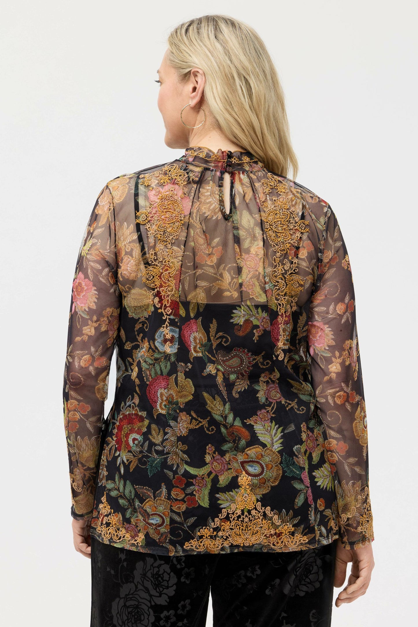 Johnny Was FRANCISCA MESH BLOUSE
