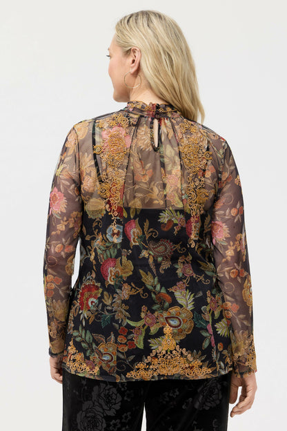 Johnny Was FRANCISCA MESH BLOUSE