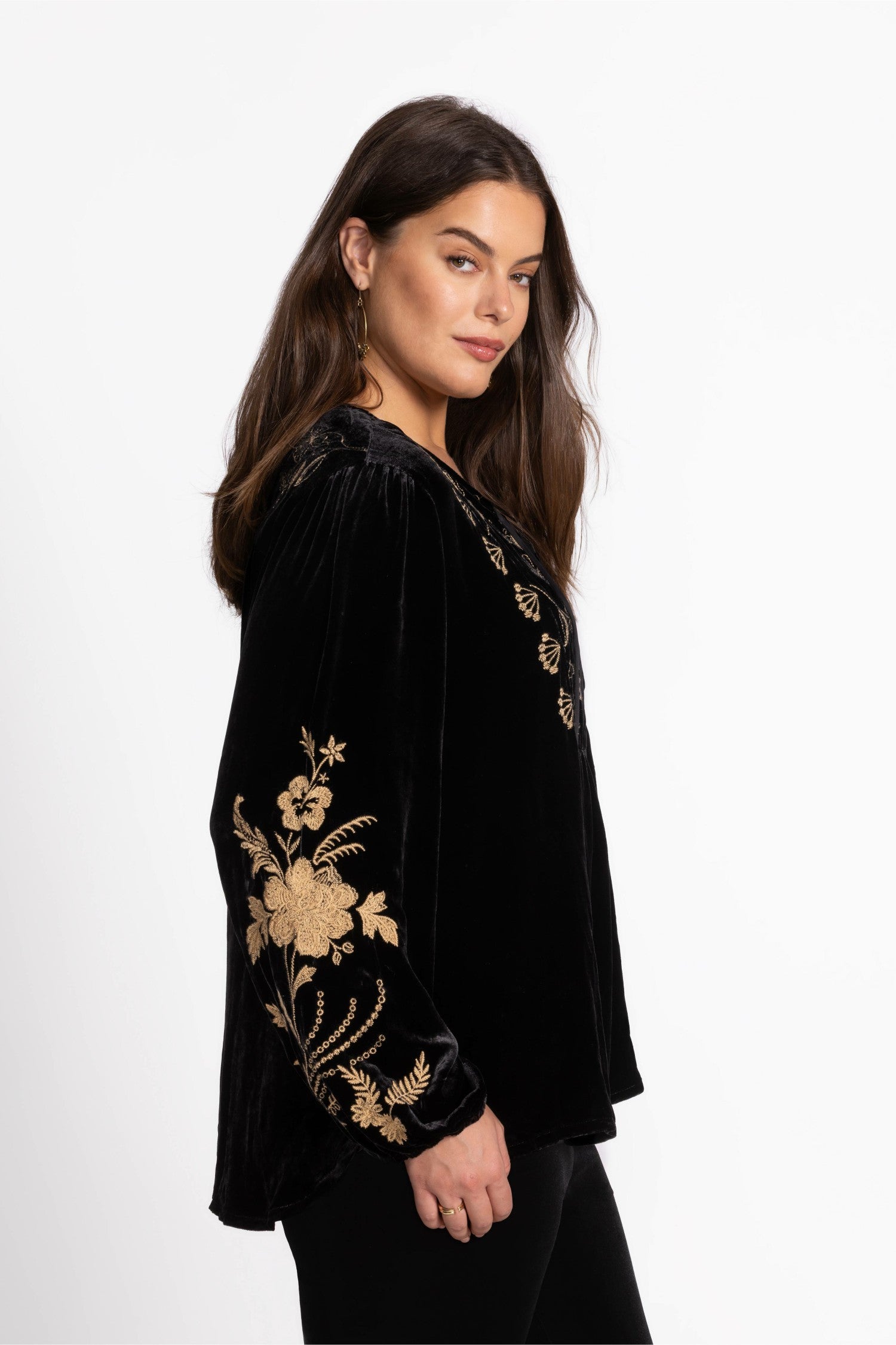 Johnny Was VELVET PRAIRIE BLOUSE
