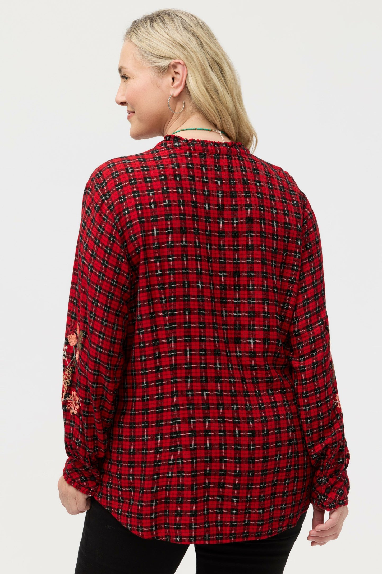 Johnny Was PENELLOPE RUFFLE COLLAR BLOUSE