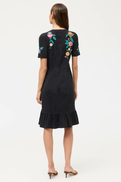 Johnny Was RUFFLE HEM KNIT DRESS