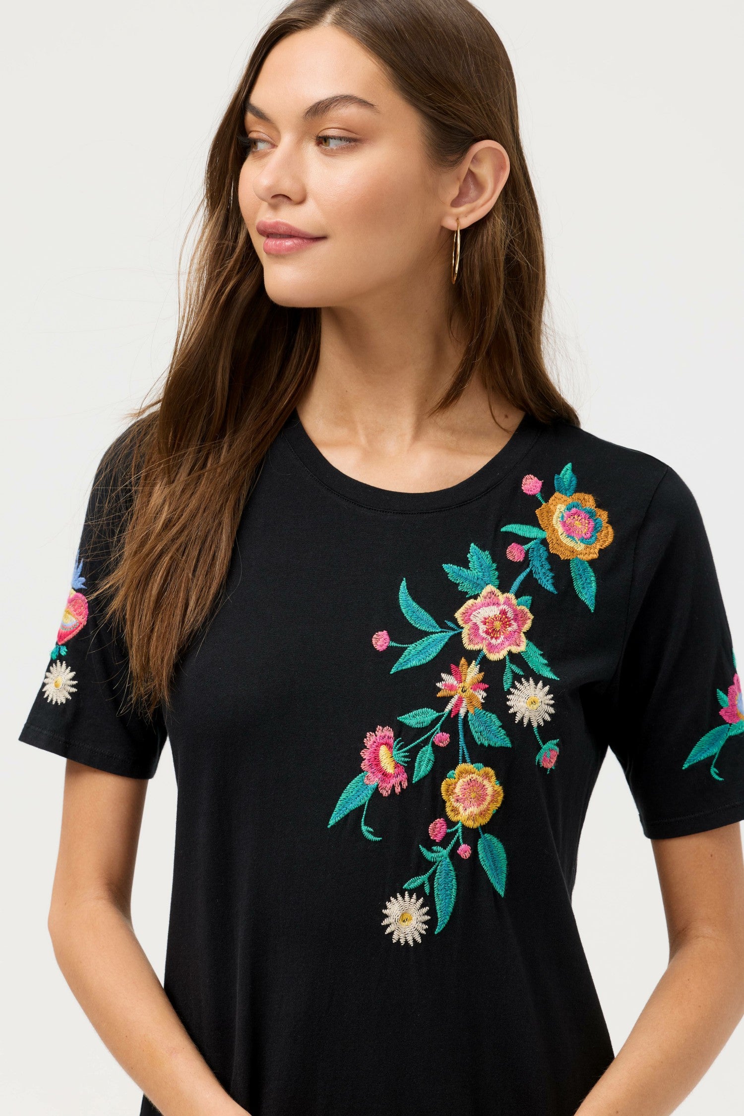 Johnny Was RUFFLE HEM KNIT DRESS